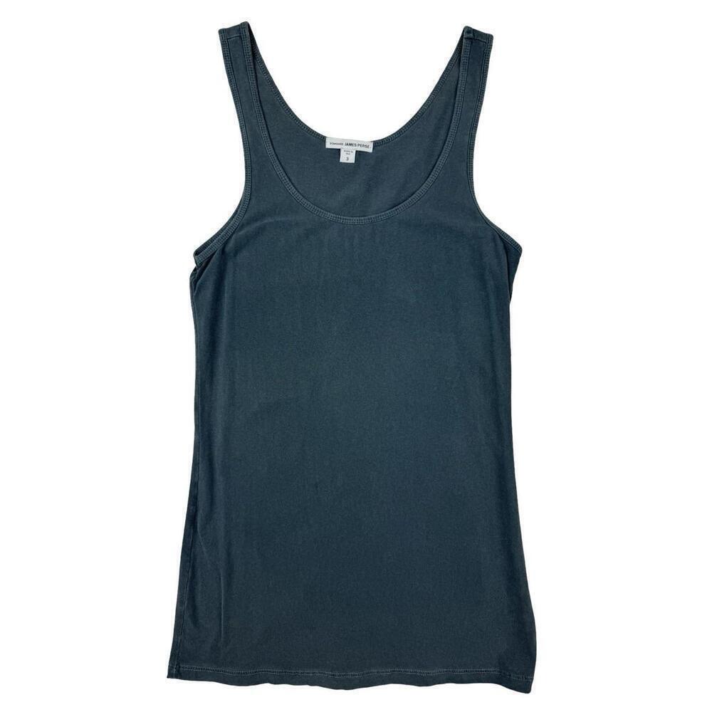 James Perse Standard Long Jersey Tank Grey Size 3 | L